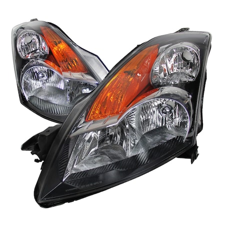 Spec-D Tuning 07-09 Nissan Altima Black Euro Headlights 2LH-ALT074JM-RS